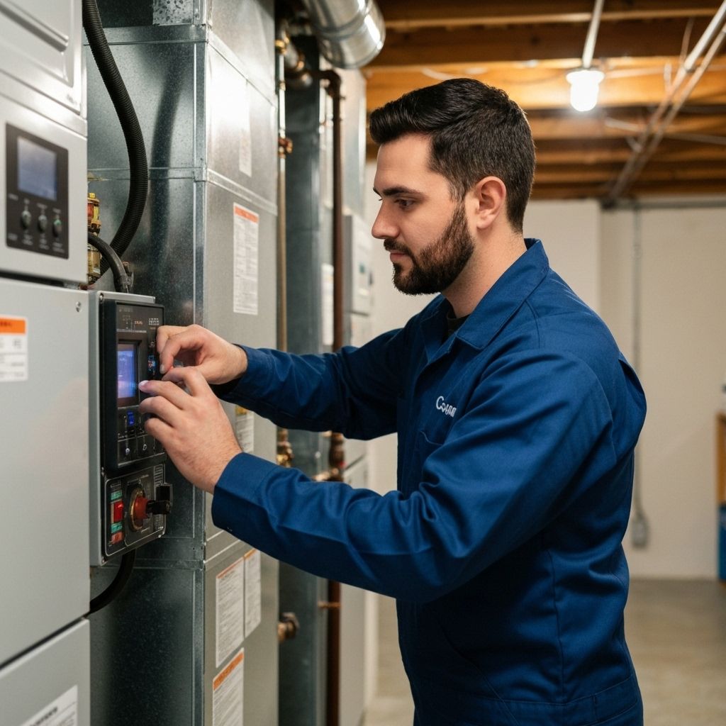 HVAC technician at work
